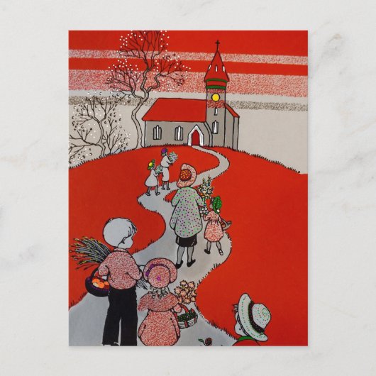 ヴィンテージウォークから教会 ポストカード (正面)