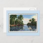 ヴィンテージウォーターウェイミアミとパームビーチ ポストカード (正面/裏面)