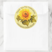 ヴィンテージウォーターカラーひま結婚フラワーズゲストフリット ラウンドシール (バッグ)