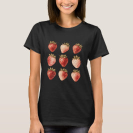ヴィンテージウォーターカラーイチゴグラフィックTシャツ Tシャツ