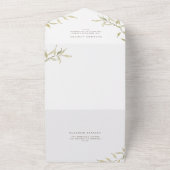 ヴィンテージウォーターカラーイングリッシュマ結婚ナーズ オールインワン招待状 (外側)