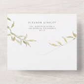 ヴィンテージウォーターカラーイングリッシュマ結婚ナーズ オールインワン招待状 (裏面)