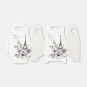 ヴィンテージウォーターカラーエッフェルタワーフローラ結婚ズ フェイバーボックス (折り畳みなし)