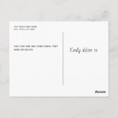 ヴィンテージウォーターカラーキャンピングバースデーパーティー ポストカード (裏面)