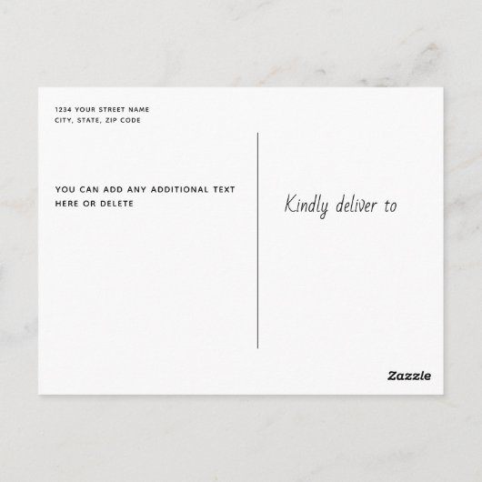 ヴィンテージウォーターカラーキャンピングバースデーパーティー ポストカード (裏面)