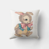 ヴィンテージウォーターカラーコットンテールバニーラビット クッション (裏面)