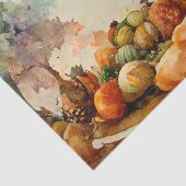 ヴィンテージウォーターカラーサンクスギビングターキーパンプキン 薄葉紙 (詳細)