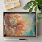 ヴィンテージウォーターカラーサンクスギビングターキーパンプキン 薄葉紙 (ギフト)