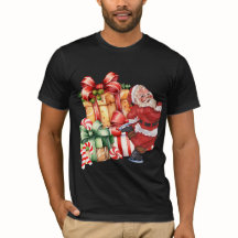 ヴィンテージウォーターカラーサンタのスケートクリスマス