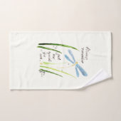 ヴィンテージウォーターカラードラゴンフライ常時記憶文字 ハンドタオル (ハンドタオル)