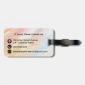 ヴィンテージウォーターカラーパリエッフェルタワースタイリッシュ ラゲッジタグ (裏面横)