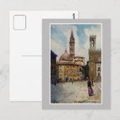 ヴィンテージウォーターカラーフローレンスカンパニール ポストカード (正面/裏面)