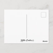 ヴィンテージウォーターカラープラムパープル踊り |はがき ポストカード (裏面)