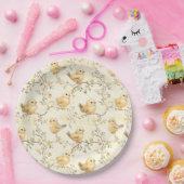 ヴィンテージウォーターカラーベビーチックス&フローラ春 ペーパープレート (パーティー)