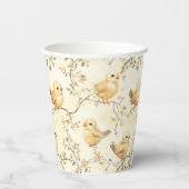 ヴィンテージウォーターカラーベビーチックス&フローラ春 紙コップ (裏面)