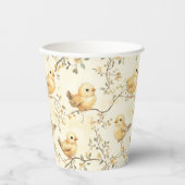 ヴィンテージウォーターカラーベビーチックス&フローラ春 紙コップ (正面)