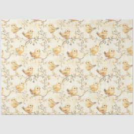 ヴィンテージウォーターカラーベビーチックス&フローラ春 薄葉紙