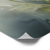 ヴィンテージウォーターカラーポピズアートエレガントフローラ ポスター (角)