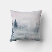 ヴィンテージウォーターカラーレッドクリスマスホリデートラック クッション (裏面)