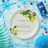 ヴィンテージウォーターカラーレモンズガーデンパーティー ペーパープレート (パーティー)