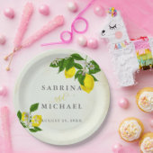 ヴィンテージウォーターカラーレモンズガーデンパーティー ペーパープレート (パーティー)