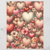 ヴィンテージウォーターカラーヴァレンティススクラップブック紙 (正面)