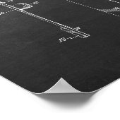 ヴィンテージウォータースキー特許#4レイクハウスデコール ポスター (角)