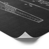 ヴィンテージウォータースキー設計図#6 ポスター (角)