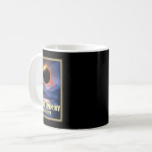 ヴィンテージウォータータウンNy太陽のトータルEclipse 2024 コーヒーマグカップ (正面左)