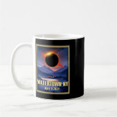 ヴィンテージウォータータウンNy太陽のトータルEclipse 2024 コーヒーマグカップ (左)
