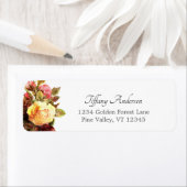 ヴィンテージウォーターバラ植物性フローラブーケ ラベル (インサイチュ)