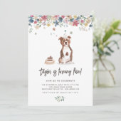 ヴィンテージウォーターピットブルドッグ誕生日パーティー 招待状 (スタンド正面)