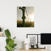 ヴィンテージウォーターポンプ |ポスター ポスター (ホームオフィス)