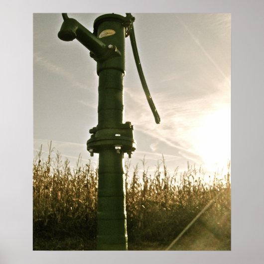 ヴィンテージウォーターポンプ |ポスター ポスター (正面)