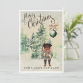 ヴィンテージウォーターロットワイラードッグホリデーカード シーズンカード (スタンド正面)