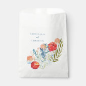 ヴィンテージウォーター色花模様ボホ庭園の結婚式 フェイバーバッグ (正面)