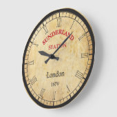 ヴィンテージウォールクロックサンダーランド駅1879 ラージ壁時計 (傾斜)