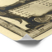 ヴィンテージウクライナの地図（1696年） ポスター (角)