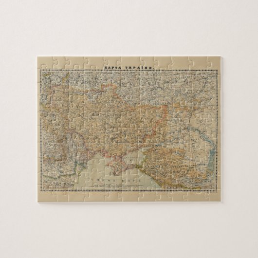 ヴィンテージウクライナの地図(1918年) ジグソーパズル (横)