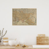 ヴィンテージウクライナの地図(1918年) ポスター (キッチン)