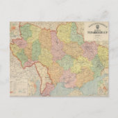 ヴィンテージウクライナの地図（1941年） ポストカード (正面)