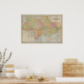 ヴィンテージウクライナの地図(1947年) ポスター (キッチン)