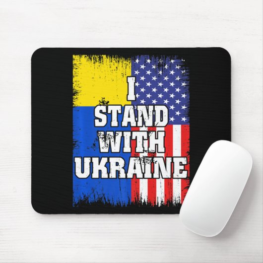ヴィンテージウクライナアメリカ国旗ウクライナ愛国心 マウスパッド (マウス)