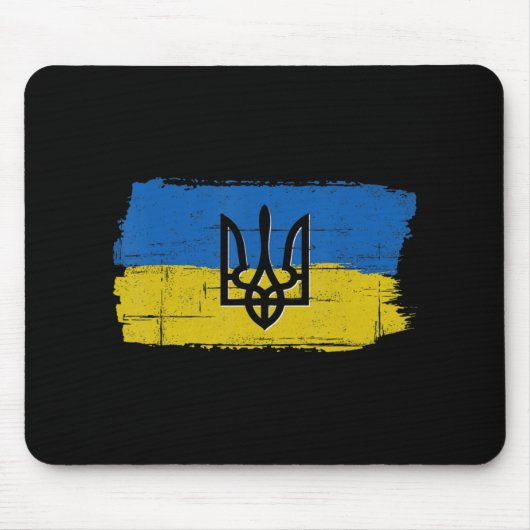 ヴィンテージウクライナウクライナ国旗のプライドラブサポート マウスパッド (正面)