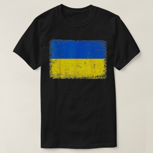 ヴィンテージウクライナウクライナ国旗のプライド  Tシャツ (デザイン正面)