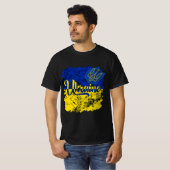 ヴィンテージウクライナウクライナ国旗Iとウクレイン Tシャツ (正面フル)