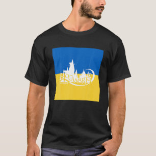 ヴィンテージウクライナフラッグプライド魔法学校 Tシャツ