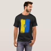 ヴィンテージウクライナ国旗の愛国心 Tシャツ (正面フル)