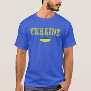 ヴィンテージウクライナ国旗プライドウクライナ国旗 Tシャツ