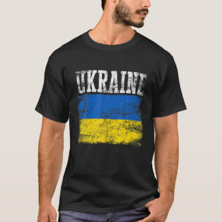 ヴィンテージウクライナ国旗プライドギフト Tシャツ